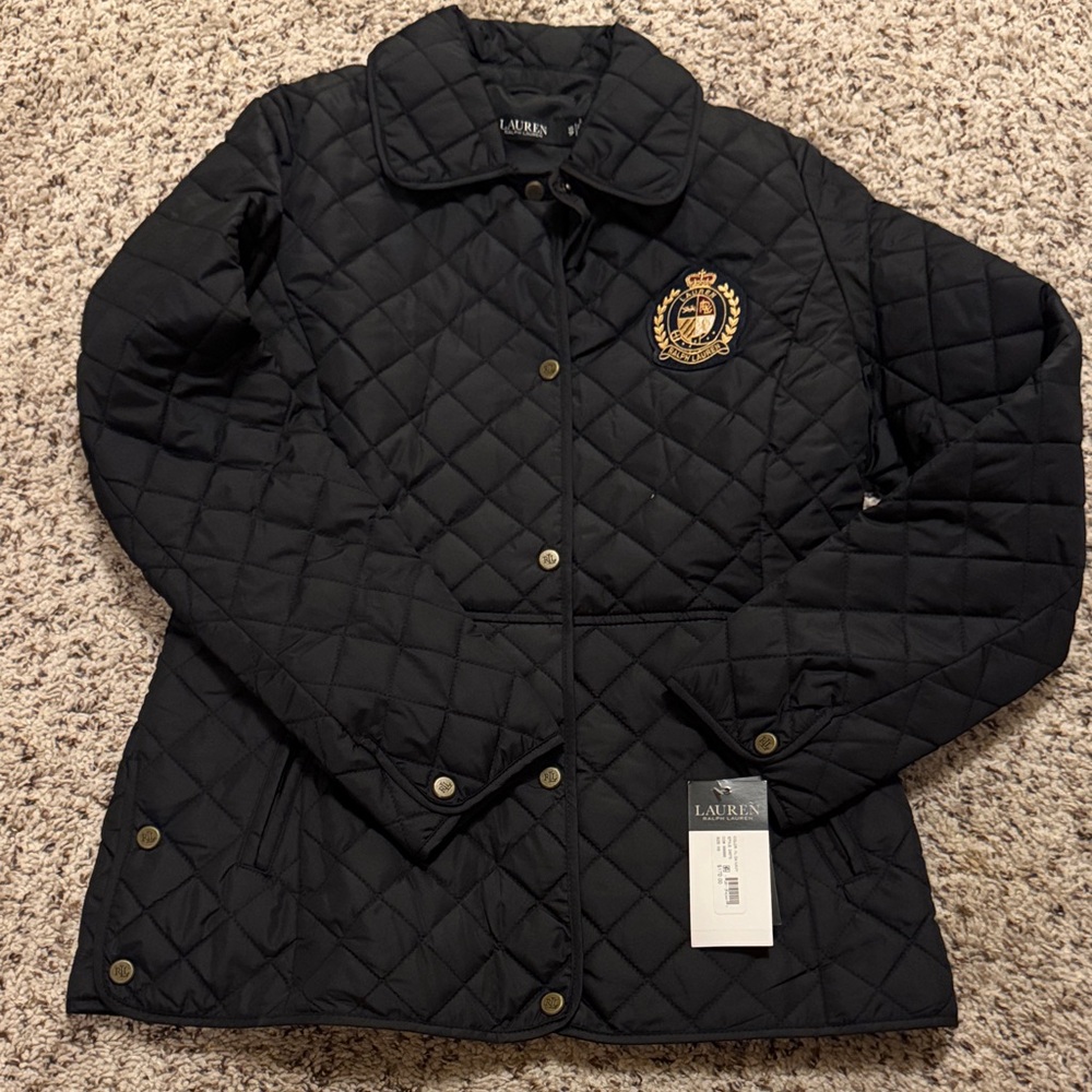 Ralph Lauren Black Quilted Utility Jacket